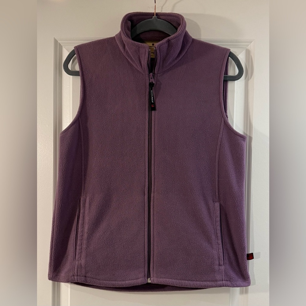 Woolrich Full Zip Vest Sweater / Fleece - Purple - Sz S - Gently Used Condition